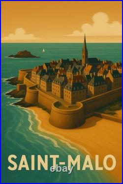 AFFICHE POSTER Saint Malo
