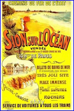 AFFICHE POSTER Sion Sur Océan