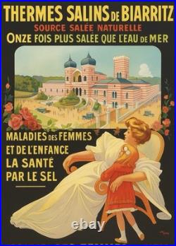 AFFICHE POSTER Thermes Salins Biarritz
