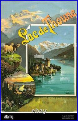 AFFICHE POSTER Thun Thoune Suisse