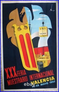AFFICHE POSTER Valencia 1952