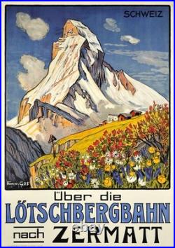 AFFICHE POSTER Zermatt Mont Cervin