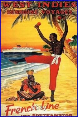 AFFICHE Poster Antilles Martinique Guadeloupe