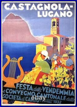 AFFICHE Poster Lugano 1932
