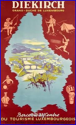 AFFICHE Poster Luxembourg Diekirch