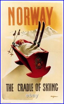AFFICHE Poster Norvège Norway Norge
