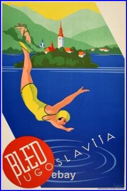 AFFICHE Poster Slovénie Bled