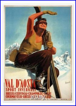 AFFICHE Poster Val D Aoste Aosta