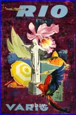 AFFICHE Poster Varig Rio
