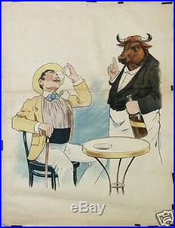 AFFICHE QUINQUINA / KINA APERITIF VINTAGE DRINK POSTER BEFORE LETTER ci 1900