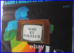 AFFICHE TV CONTINENTAL EDISON CENTAURE ARC EN CIEL LGBT GAY PRIDE 1967 sign ERIC