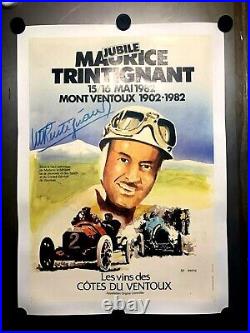 AFFICHE entoilée du Jubilé 1982 de Maurice TRINTIGNANT contresignée