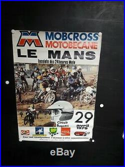 AFFICHE moto MOBCROSS LE MANS 1979