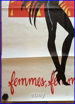 AFFICHE spectacle Bal du Moulin Rouge femmes, femmes, femmes Années 70