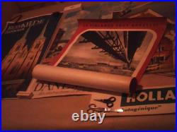 AFFICHES Anciennes-Lot de 4-Hollande Finlande et 2Danemark 62x100cm. Moyen Etat