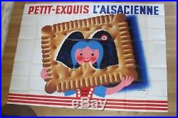 ALSACIENNE PETIT EXQUIS hervé morvan affiche publicité originale 320x240 cm'61