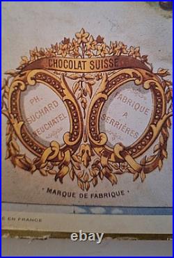 ANCIENNE PLV CARTON CHOCOLAT SUCHARD 1891 Authentique Matériel de Magasin
