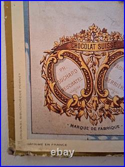 ANCIENNE PLV CARTON CHOCOLAT SUCHARD 1891 Authentique Matériel de Magasin