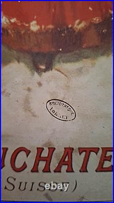 ANCIENNE PLV CARTON CHOCOLAT SUCHARD 1891 Authentique Matériel de Magasin