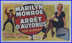 ARRÊT D'AUTOBUS (BUS STOP) Affiche belge entoilée (Marilyn MONROE, Don MURRAY)