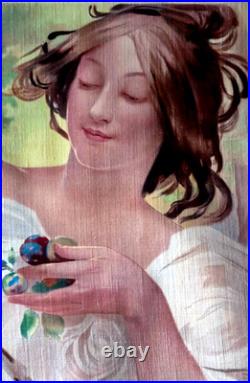 ART NOUVEAU grande LITHOGRAPHIE originale TOILEE guêpes Home Décor G. GERARD