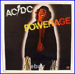 Ac/dc Powerage Affiche Promo Originale Très Rare 1978