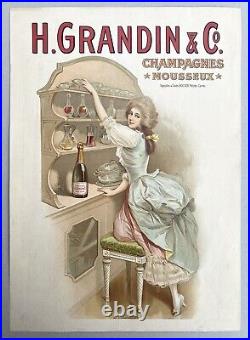 Affiche 1900 Champagne H. Grandin & Cie