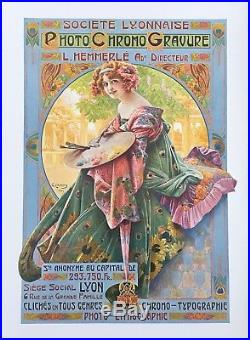 Affiche 1900 par Gaspar CAMPS Société Lyonnaise de Photo Chromo Gravure / Lyon