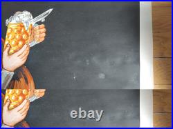 Affiche 1930 Onnaing Bières Brasserie Arnould Mochez illustré Le Clercq Art Déco