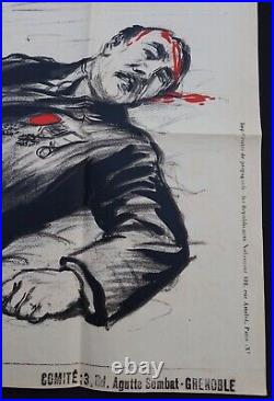 Affiche 1934 Dictature des francs-maçons Action Française 59x80 Original poster