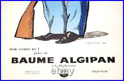 Affiche/1950/Publicité/Gendarme/Entoilée/Baume/Algipan/Militaire/Police/France