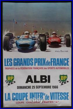 Affiche 1966 GRAND PRIX DE FRANCE ALBI Formule 1 Craven A 39x59cm 1645