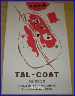 Affiche 1969 Tal-coat Menton 1969 75 CM X 49 CM Tres Bon Etat