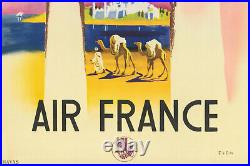 Affiche Air France Originale Even Proche Orient Istanbul Ste Sophie 1950