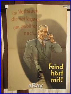Affiche Allemagne Anti-espionnage Periode 39/45