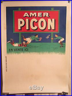 Affiche Amer Picon Rugby Joueurs Rare