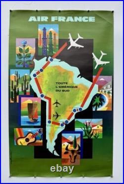Affiche Amérique du Sud signée Nathan Garamond