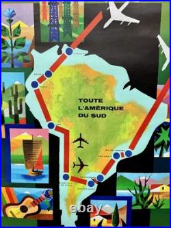 Affiche Amérique du Sud signée Nathan Garamond