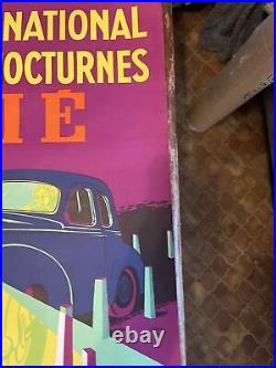 Affiche Ancienne 1959 Bastia Cibié Tournoi International De Gymkhanas Nocturnes