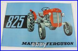 Affiche Ancienne 1961 Massey Ferguson Tracteur 825 32 35 65 Petit Gris Pony