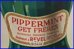 Affiche Ancienne Alcool Get 27 Pippermint 1937 Revel Haute Garonne 31 J. Leclerc