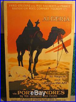 Affiche Ancienne Algerie Islam Priere Rare
