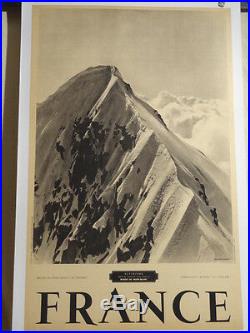 Affiche Ancienne Alpinisme Mont-blanc Photo