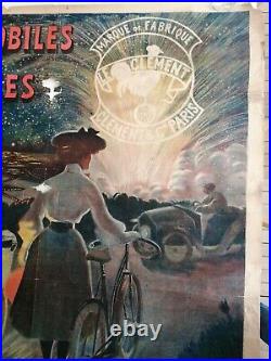 Affiche Ancienne Automobiles & Cycles Clement Circa 1900 Albert Guillaume 1903