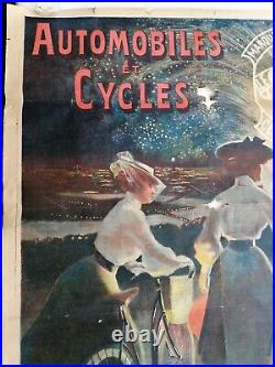 Affiche Ancienne Automobiles & Cycles Clement Circa 1900 Albert Guillaume 1903
