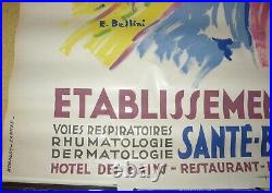Affiche Ancienne Berthemont- Nice 120 X 80 CM Par Bellini Parfait Etat