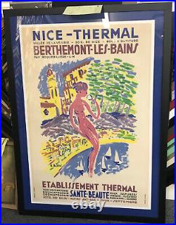 Affiche Ancienne Berthemont- Nice 120 X 80 CM Par Bellini Parfait Etat