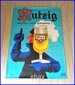 Affiche Ancienne Bière de Mutzig 50's