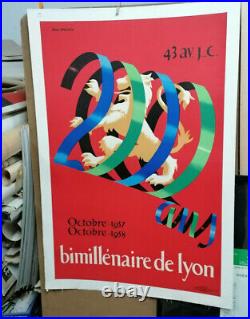 Affiche Ancienne Bimillenaire De Lyon Rhone Jean Desaleux 1957