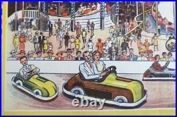 Affiche Ancienne Carnival Fun Fair Fete Forraine Anglaise Cirque Litho 1930